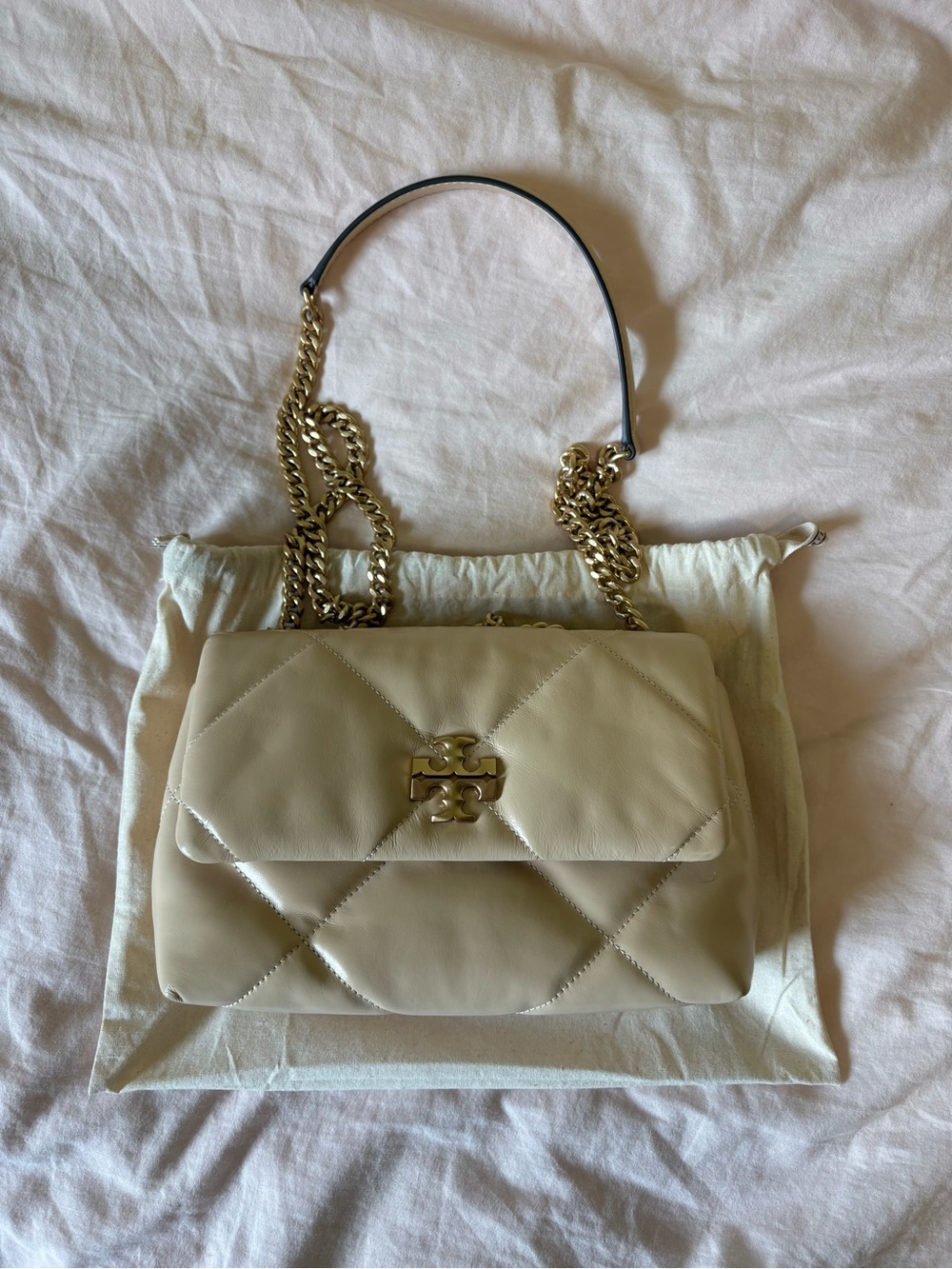 Tory Burch Kira Quilted Convertible Leather Shoulder Bag